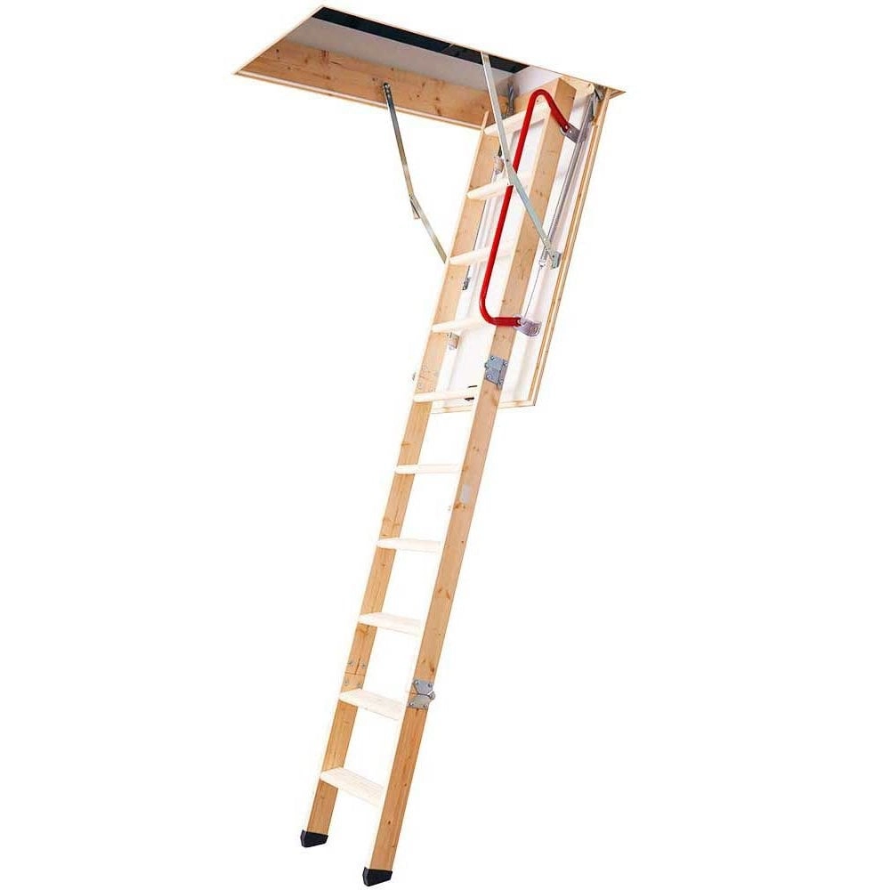 Folding Loft ladder and loft hatch with hand rail